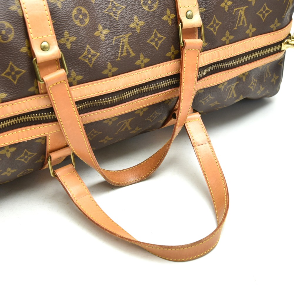 Louis Vuitton Monogram Canvas Leather Sac Souple 55 Cm Duffle Bag Auction