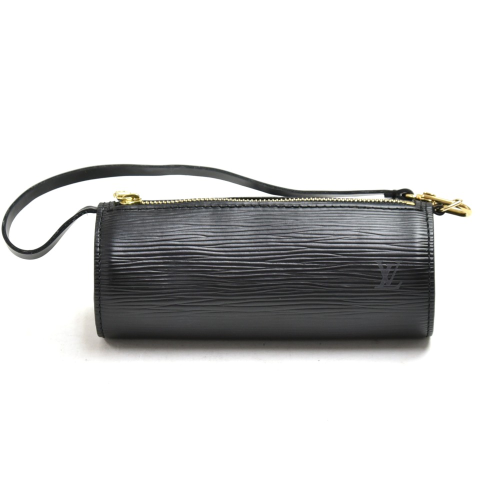 Louis Vuitton Epi Leather Suede Black Papillon Pouch 844