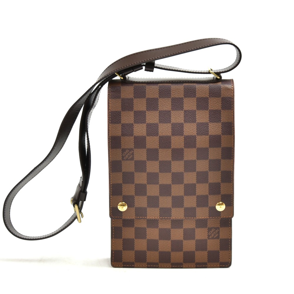 Brown Louis Vuitton Damier Ebene Portobello Crossbody Bag