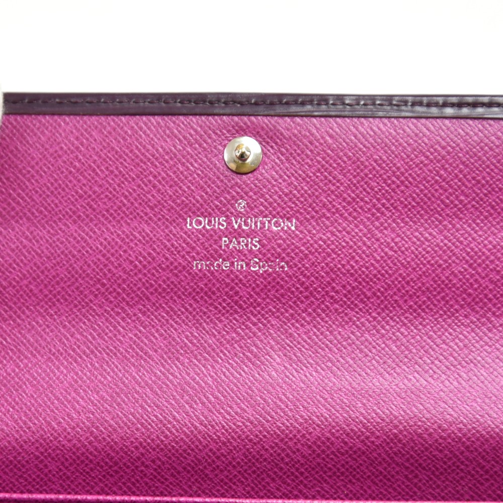 Louis Vuitton Louis Vuitton Sarah Dark Purple Epi Leather Long Wallet