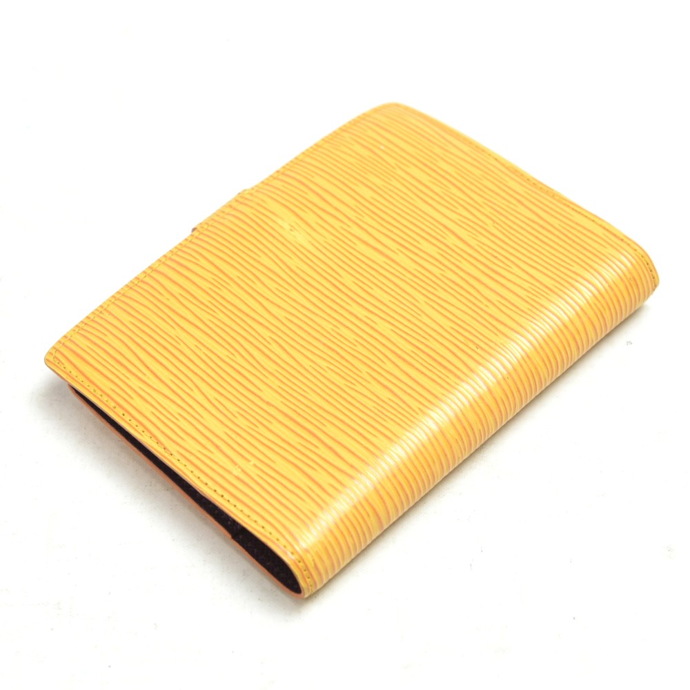 Louis Vuitton Tassil Yellow Epi Leather Small Ring Agenda Cover