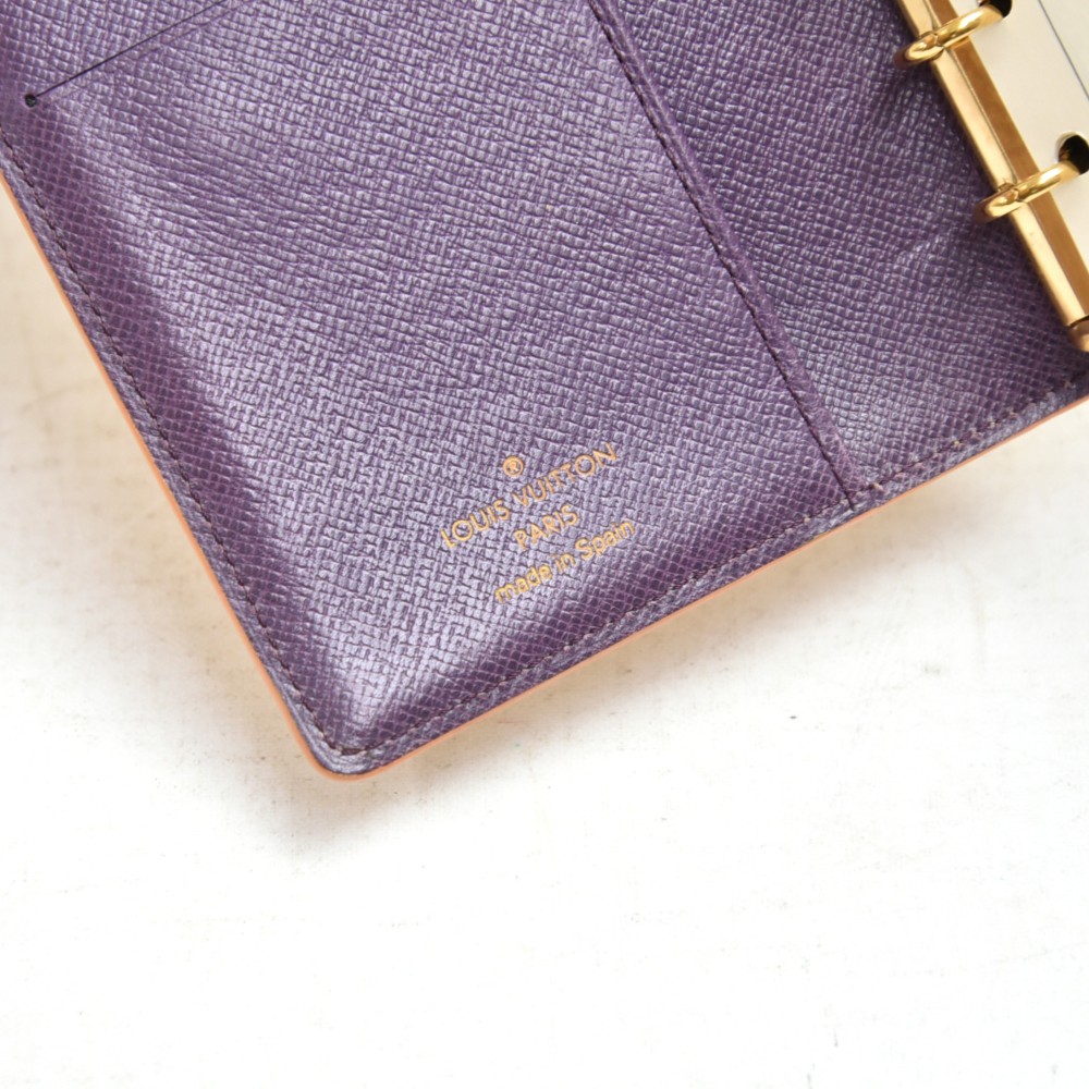 Louis Vuitton Yellow Epi Leather Medium Ring Agenda MM Diary Cover 862323