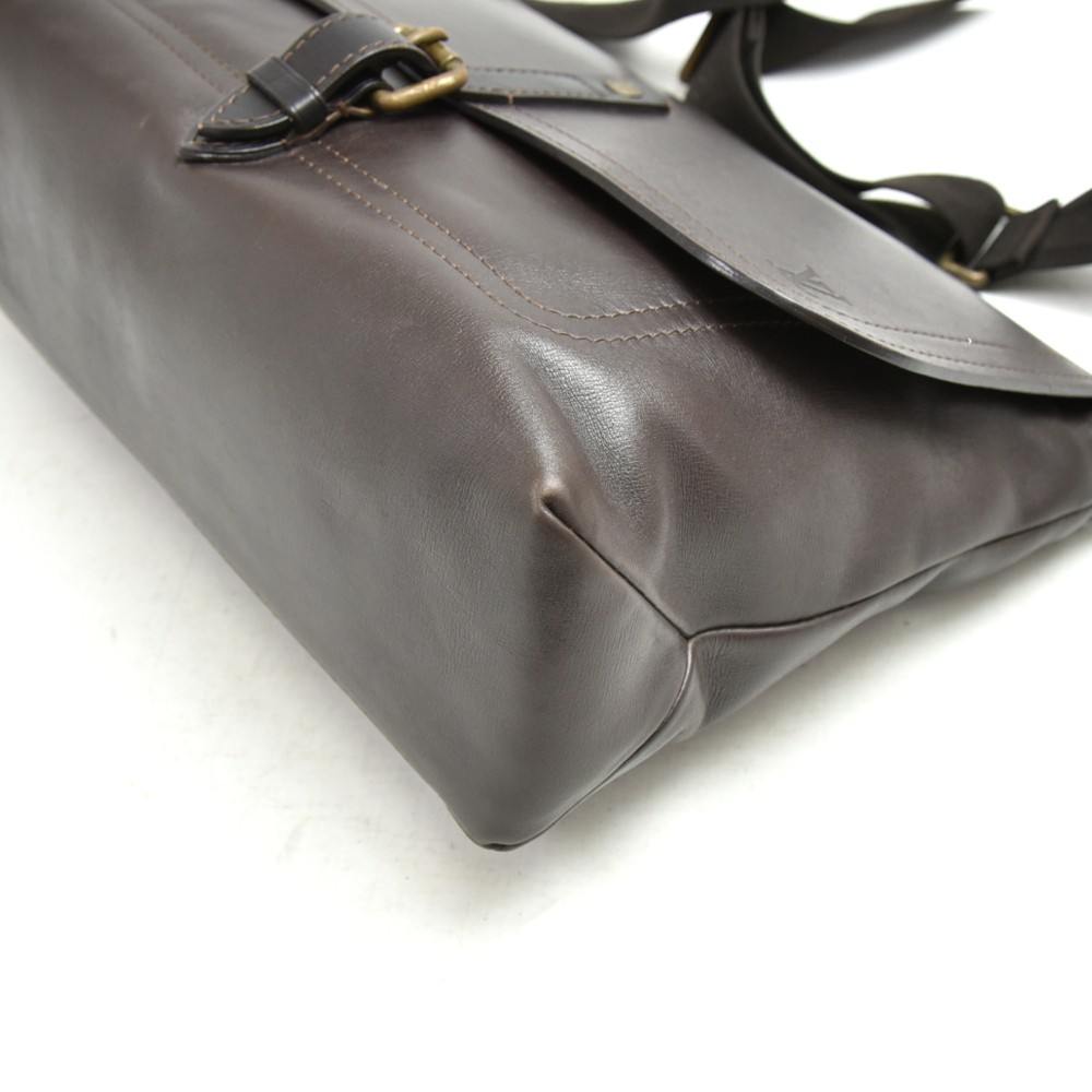 Leather bag Louis Vuitton x Nigo Brown in Leather - 29124836