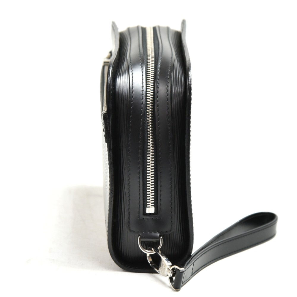 Louis Vuitton Black Epi Clutch Bag Leather Metal ref.123961 - Joli