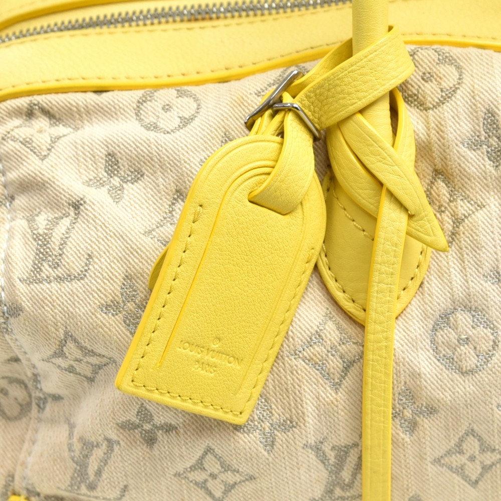 Louis Vuitton Jaune Monogram Denim Limited Edition Speedy Round MM Bag  Louis Vuitton