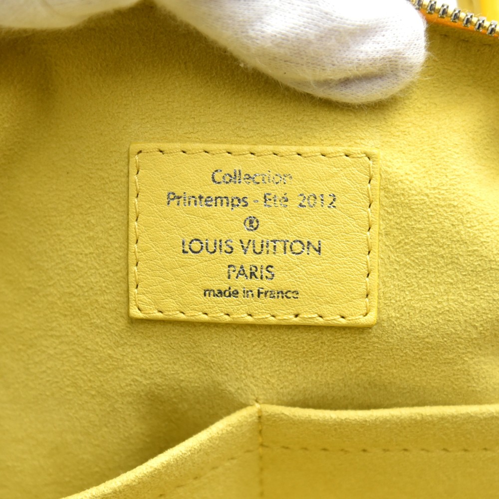 LOUIS VUITTON Monogram Denim Speedy Round Yellow 2WAY Shoulder bag #1  Rise-on