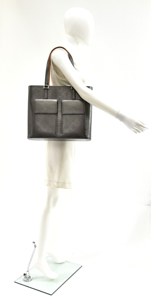 Louis Vuitton Monogram Mat Wilwood M55102 Black Leather Pony-style