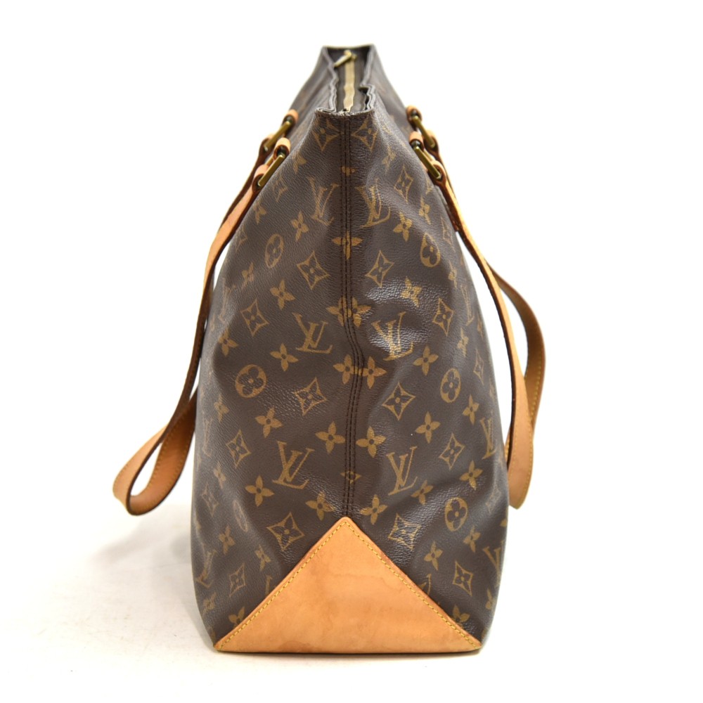 Used Brown Louis Vuitton Authentic Vintage Monogram Cabas Mezzo Zipper Tote  Bag Houston,TX