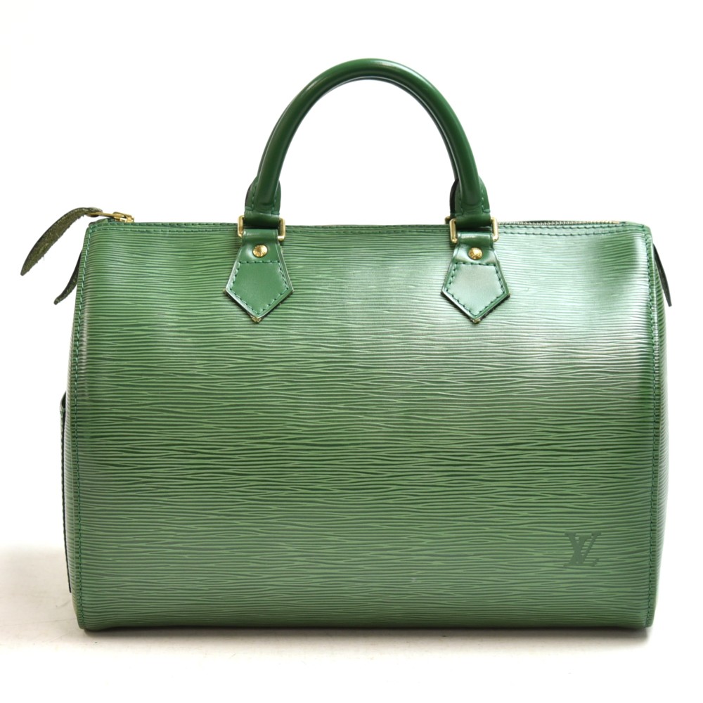 Vintage Louis Vuitton Speedy 25 Green Epi Leather Bag VI0942