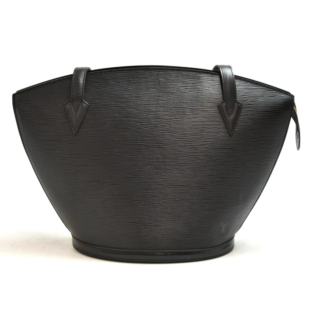 A Vintage Authentic Louis Vuitton St Jacques Black EPI Leather Bag Handbag