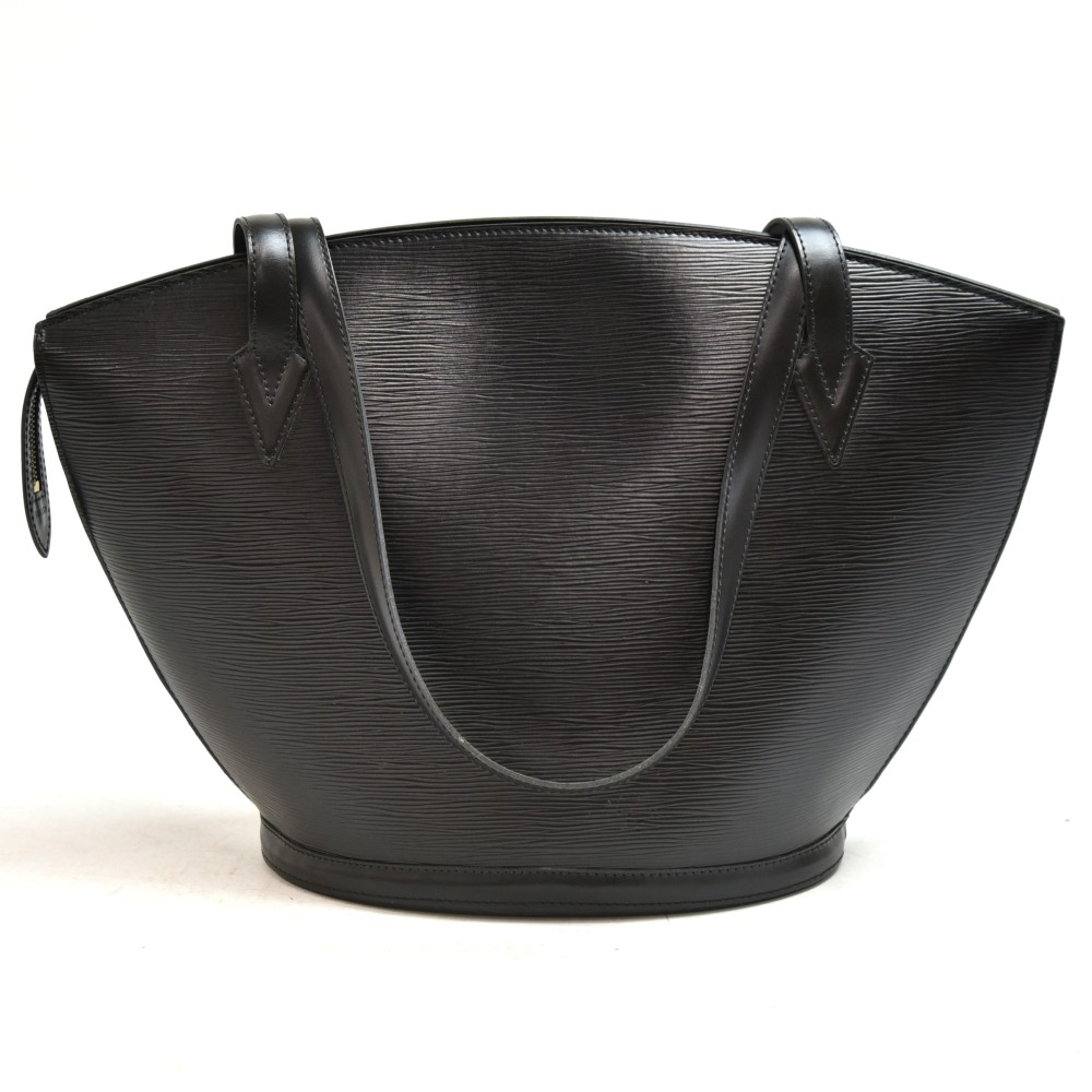 Louis Vuitton Womens EPI Saint Jacques GM Tote Shoulder Handbag Black