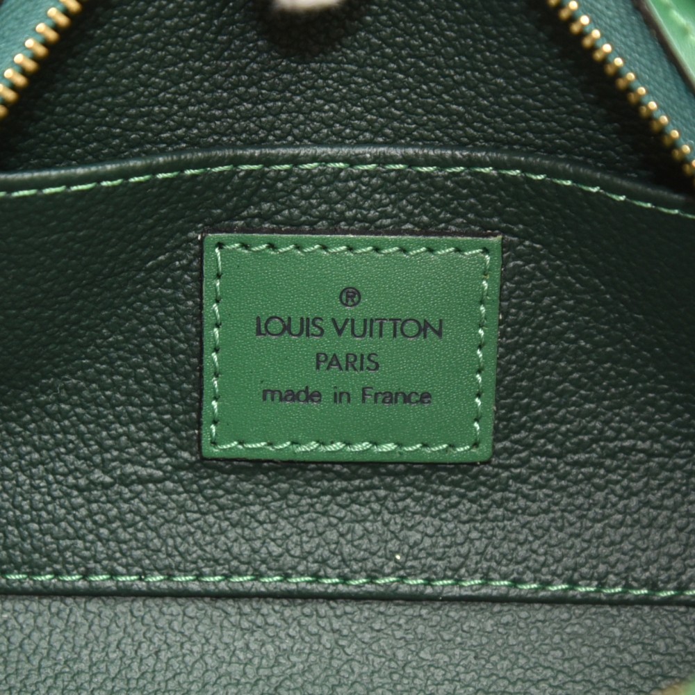 Louis Vuitton Dauphine GM Green EPI Leather Cosmetic Travel Pouch