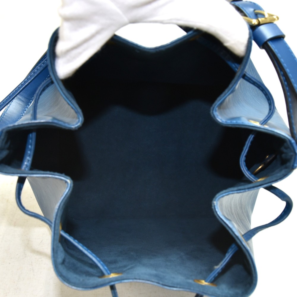LOUIS VUITTON LV Petite Noe Shoulder Bag Epi Leather Blue France M44105  04BX397