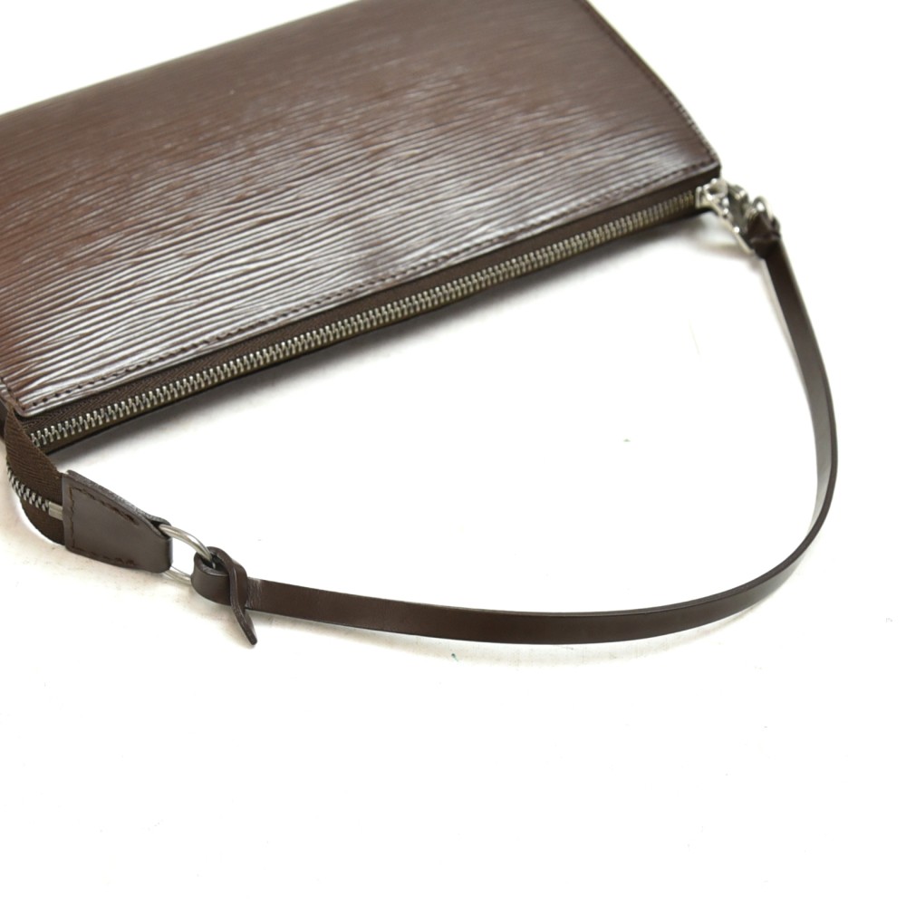 Authentic Louis Vuitton Monogram Accessories Brown Pouch Bag #19447