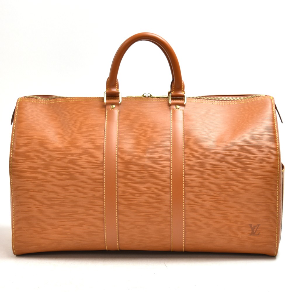 Louis Vuitton Cipango Brown Gold Epi Leather Keepall Duffle Bag L54d For  Sale at 1stDibs