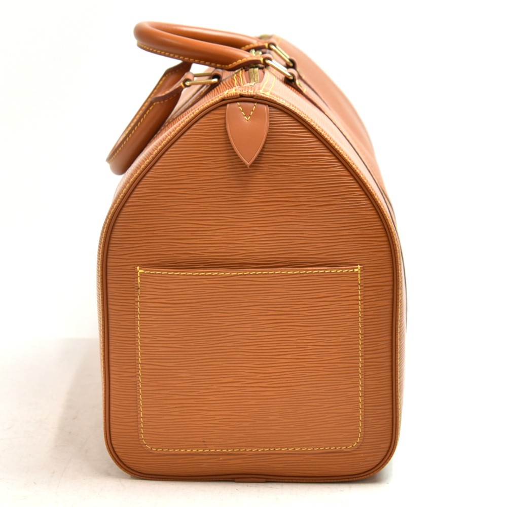 Louis Vuitton Epi Keepall 45 Travel Bag Zipang Gold M42978