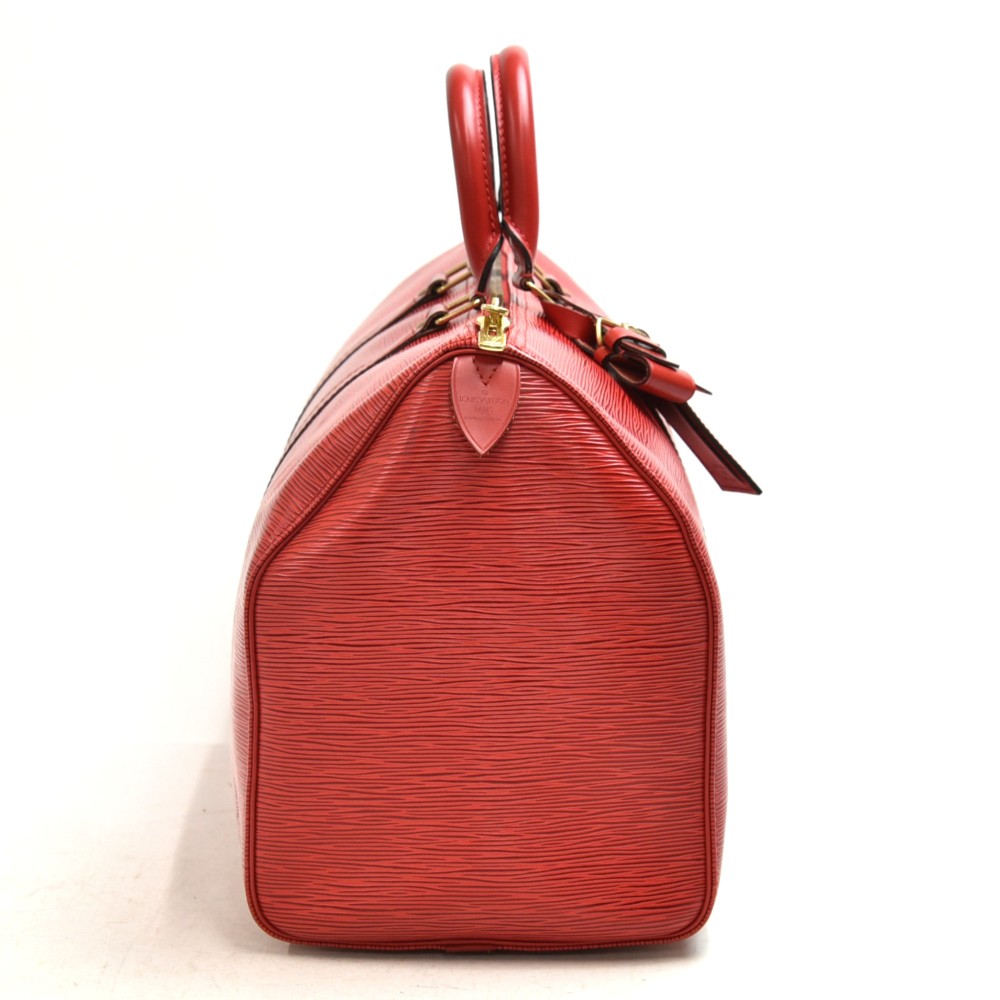 Louis VUITTON year 1990 - KEEPALL BAG 45 cm in red epi…