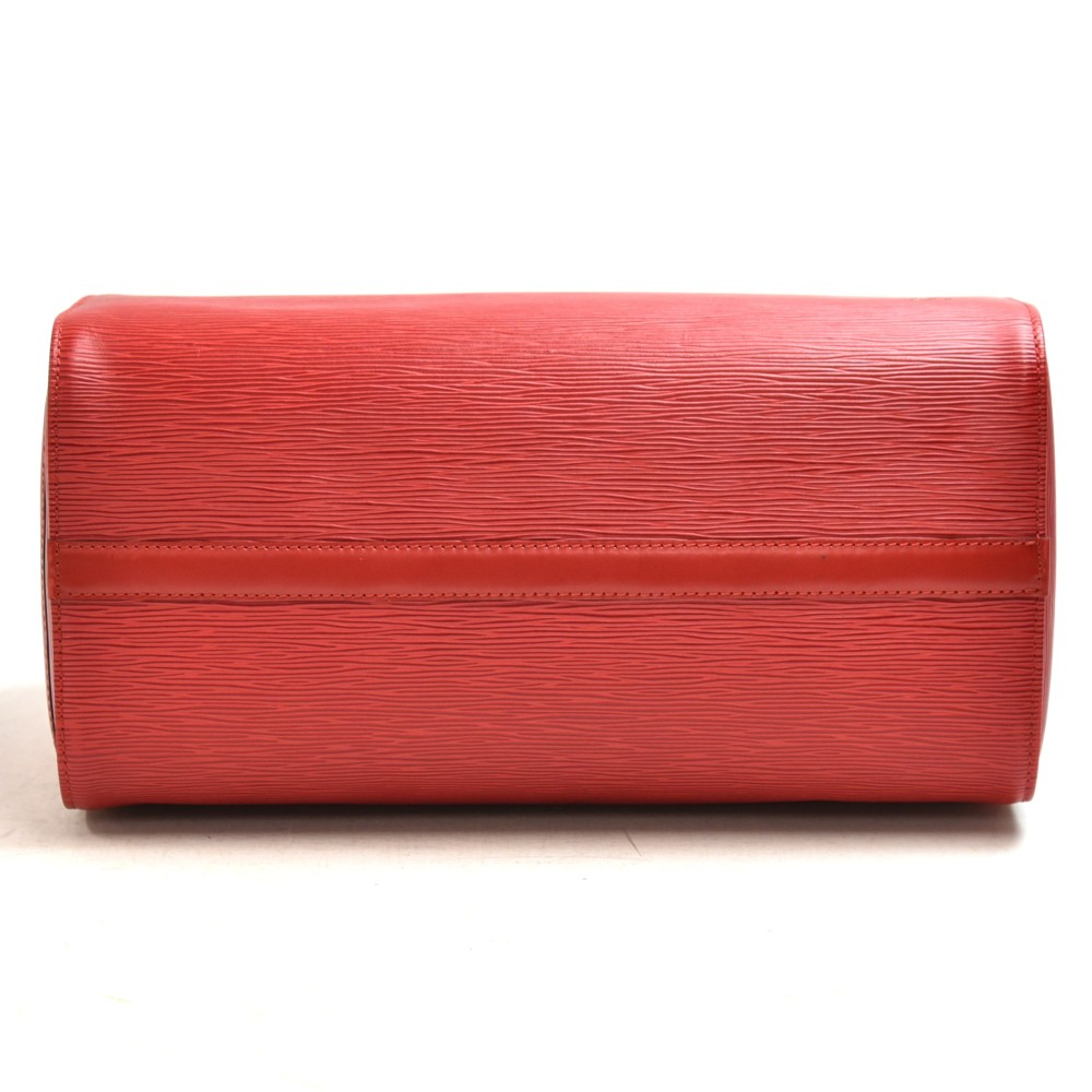 LOUIS VUITTON LV Speedy 35 Travel Hand Bag Epi Leather Red France M42997  80YB108