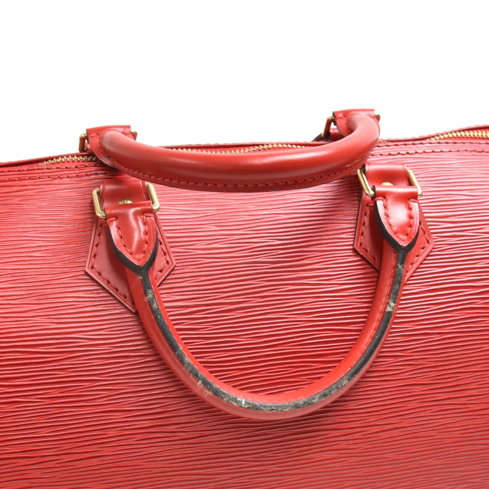 Louis Vuitton Speedy 35 EPI Travel Handbag - Red