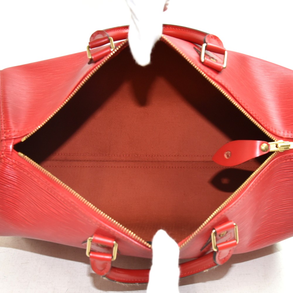 Louis Vuitton Speedy 35 Red Leather Handbag (Pre-Owned) – Bluefly
