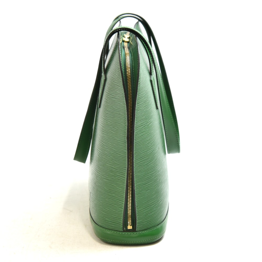 Louis Vuitton Lussac Green Leather Shopper Bag (Pre-Owned)
