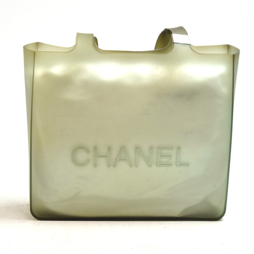 Chanel Chanel Green Jelly Rubber Shoulder Tote Bag