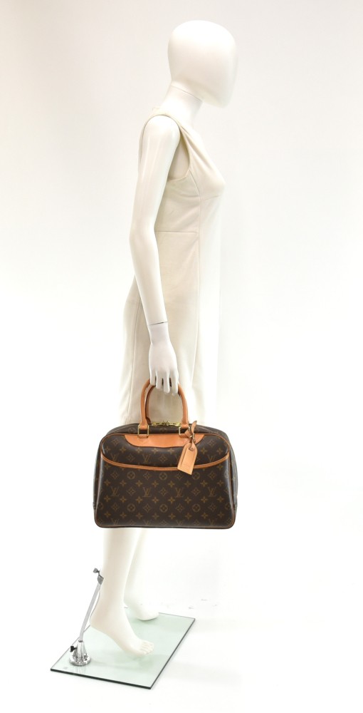 Authentic Louis Vuitton Monogram Deauville Hand Bag M47270 LV 7845C