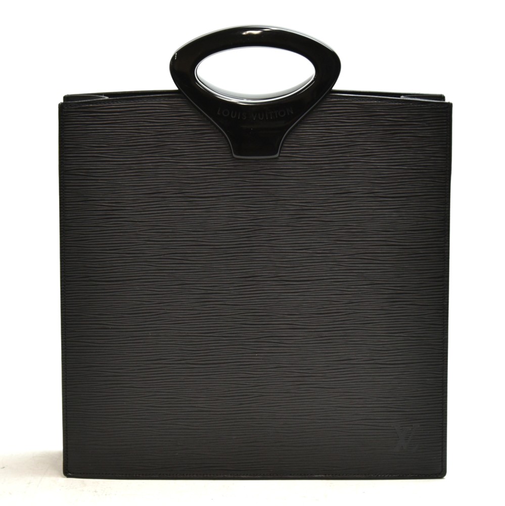 LOUIS VUITTON Black Epi Leather Croisette PM Tote Shoulder Bag