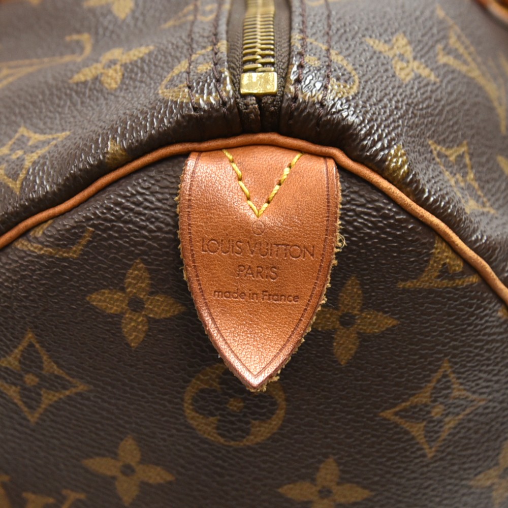 Louis Vuitton Speedy 35 handbag in Monogram canvas customized Lovely  Audrey  at 1stDibs