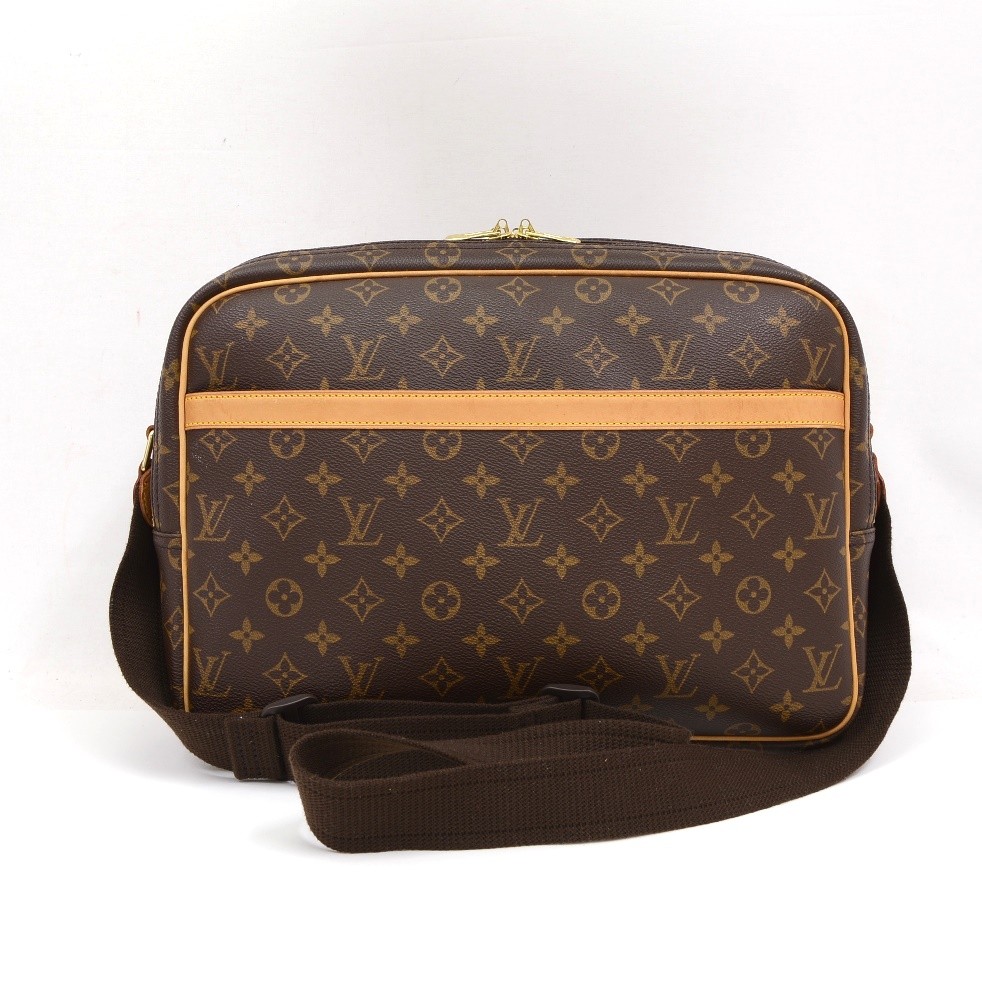 Louis+Vuitton+Reporter+Shoulder+Bag+GM+Brown+Canvas for sale