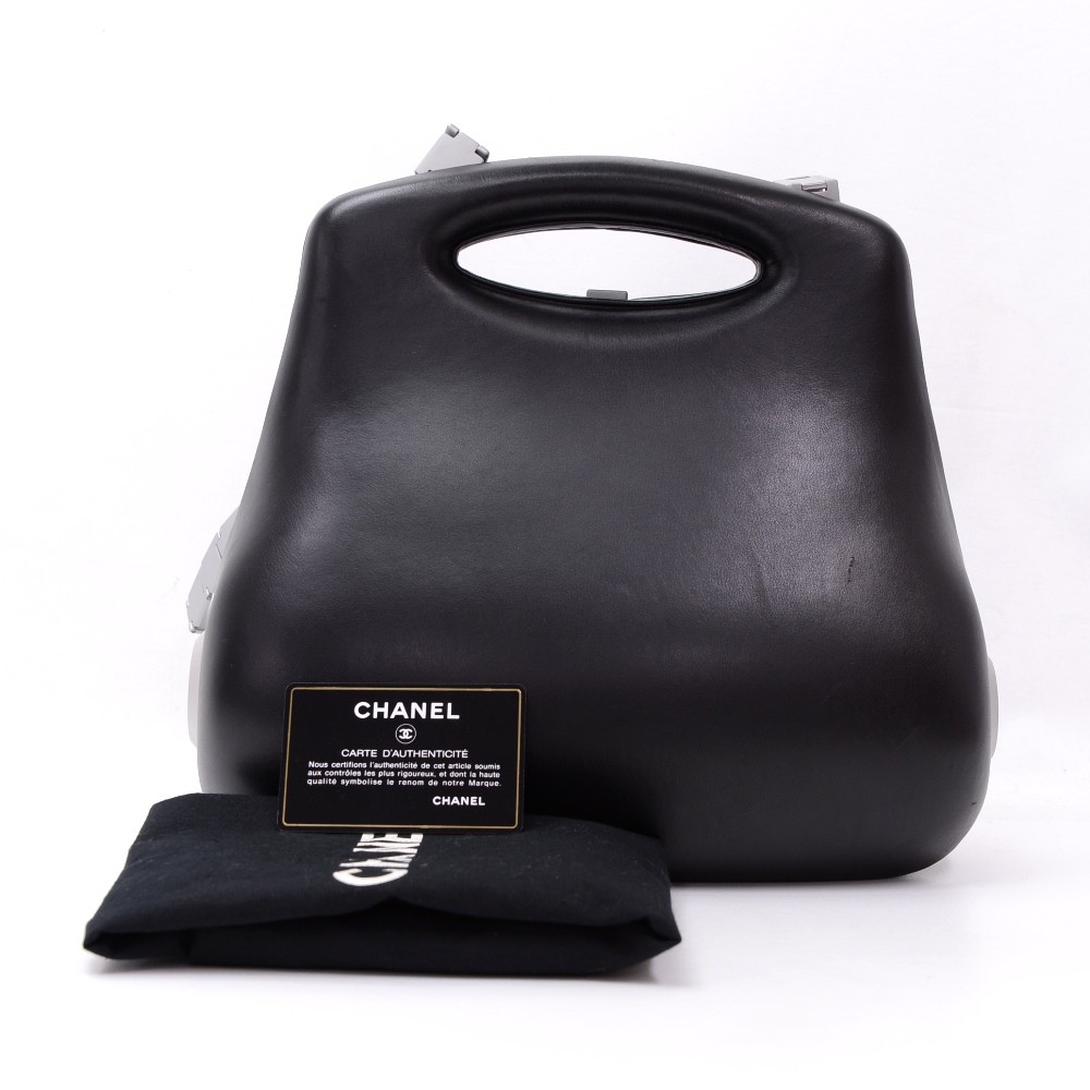 Chanel Chanel Butt Bag 2005 Limited Black Leather Hard Case