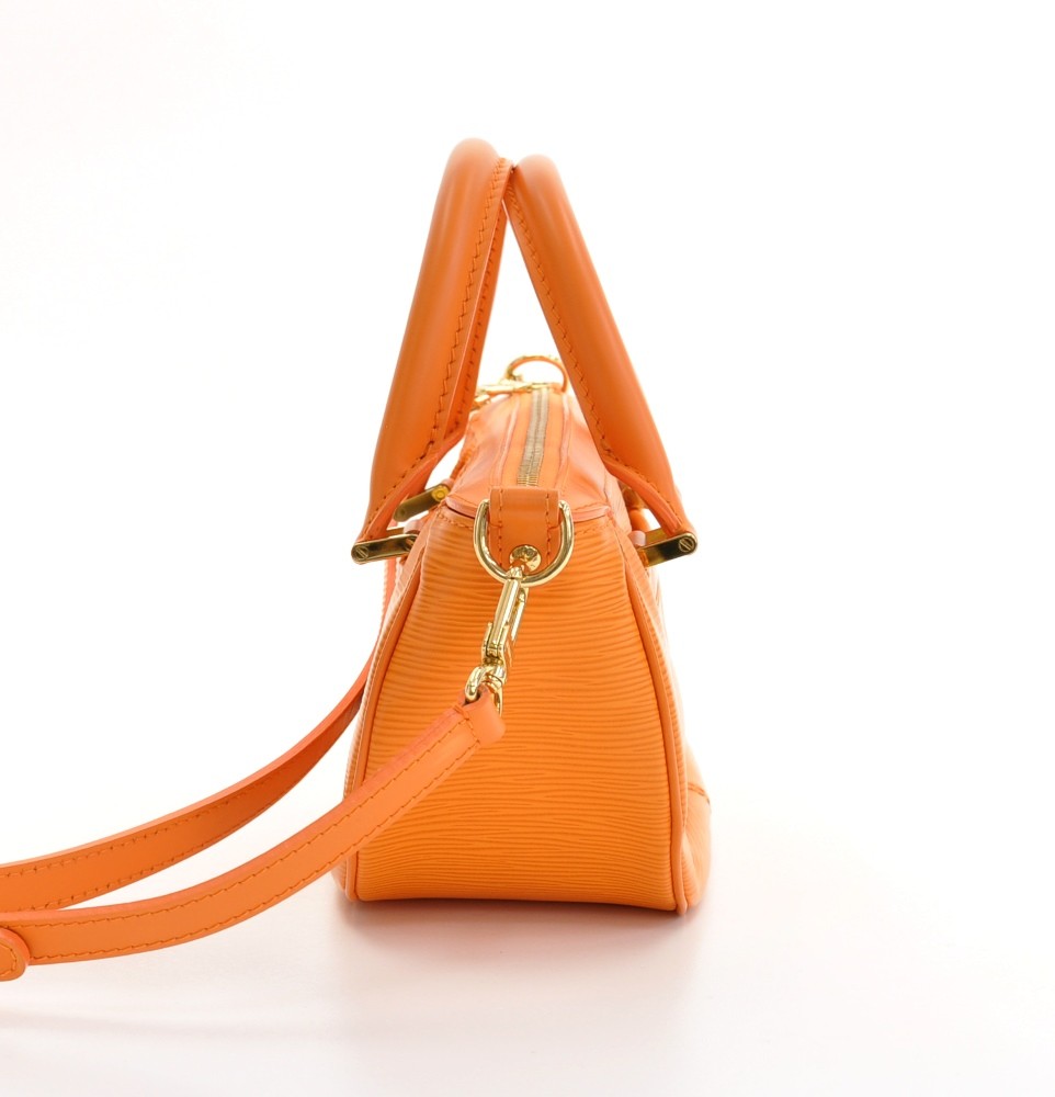 Vintage Louis Vuitton Dhanura Orange Epi Leather Top Handle Bag