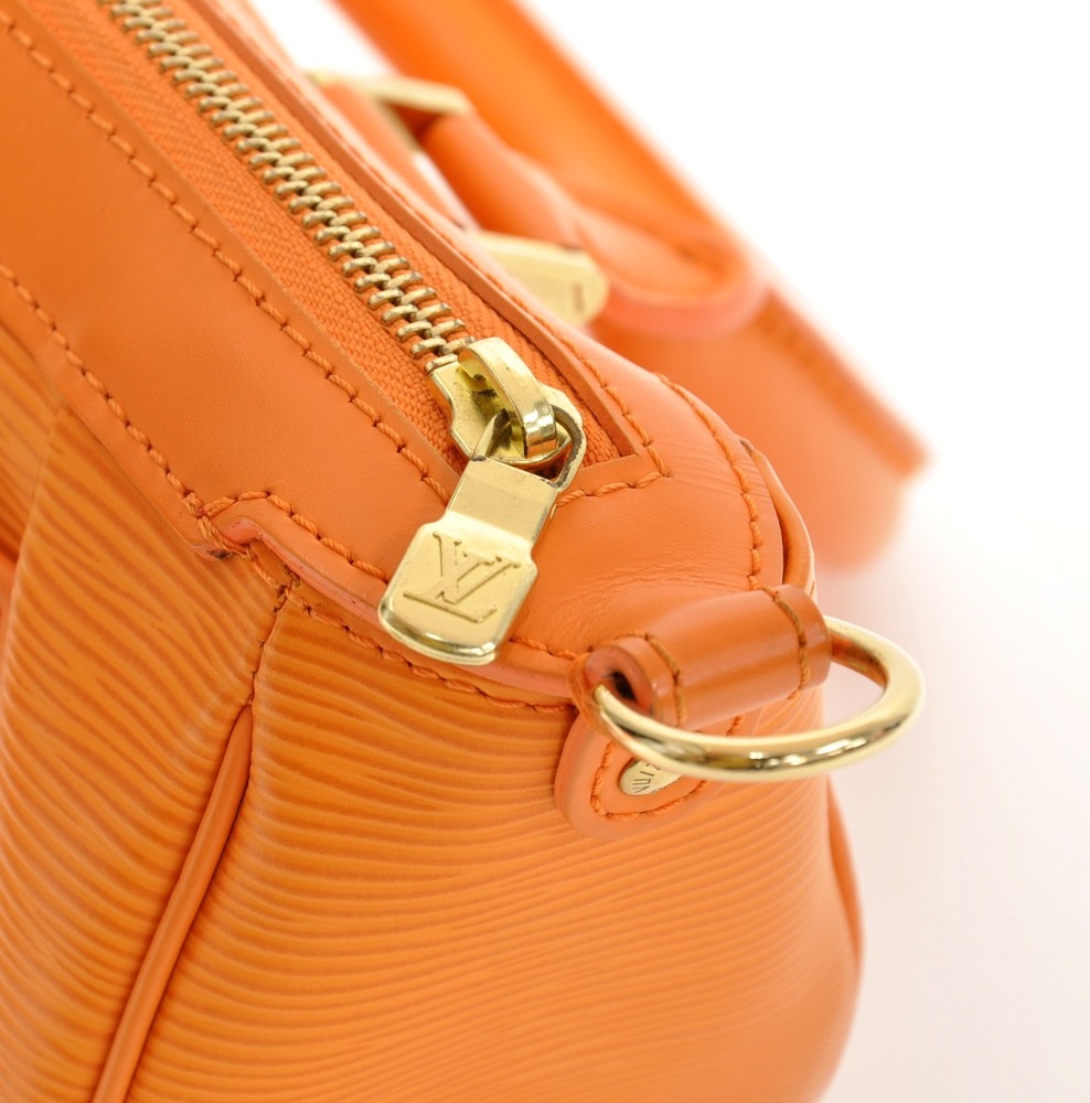 Louis Vuitton Orange Epi Leather Dhanura PM Yoga Bag with Strap 818lv64