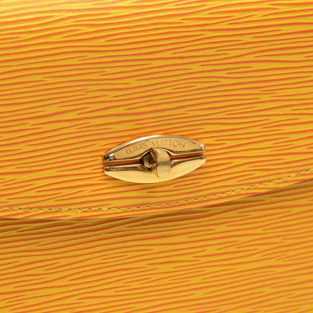 Malesherbes leather handbag Louis Vuitton Yellow in Leather - 37692668
