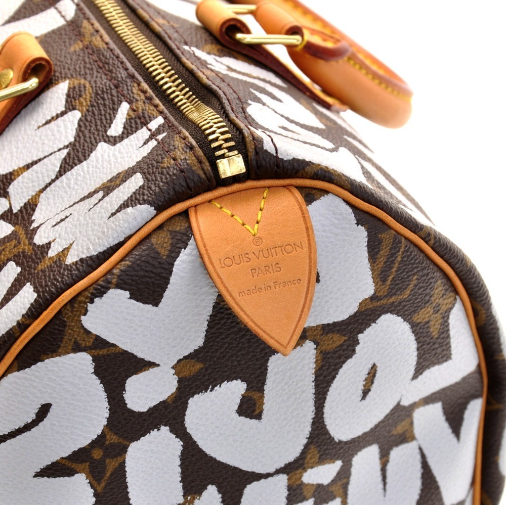 Louis Vuitton Speedy Handbag Limited Edition Monogram Graffiti 30 Brown  2403152