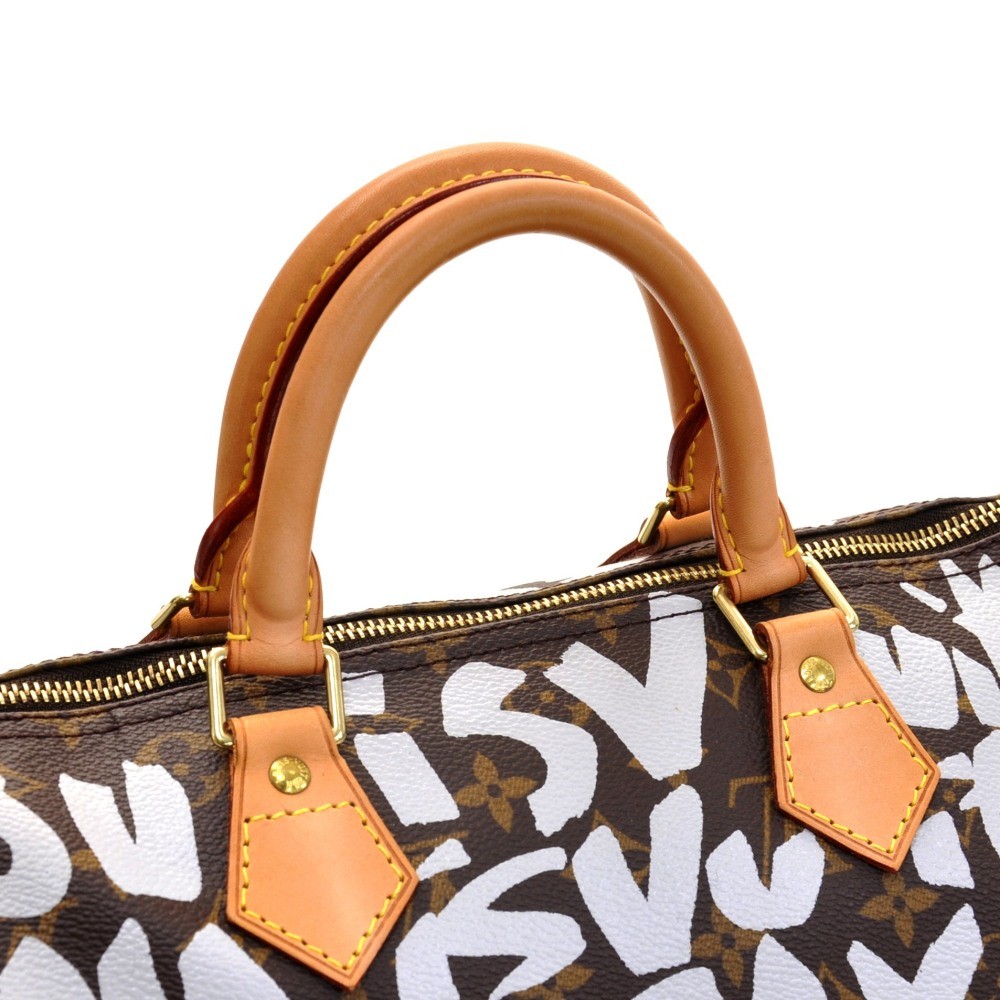 Louis Vuitton Speedy Handbag Limited Edition Monogram Graffiti 30 Brown  2403152