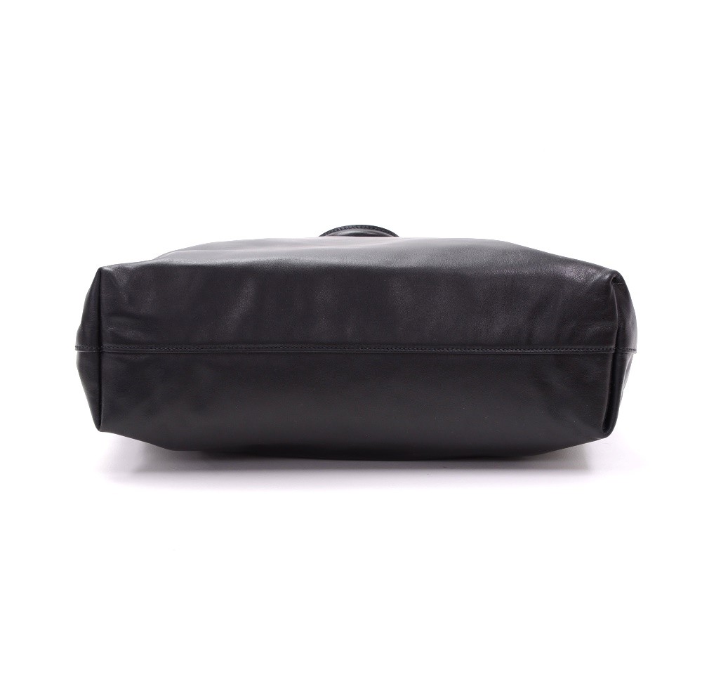 Black Prada Soft Calf Side Pocket Shoulder Bag – Designer Revival