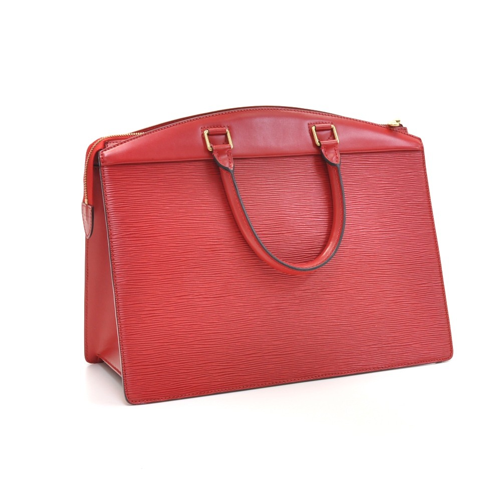 Louis Vuitton Carmine Red Riviera Epi Leather Handbag at 1stDibs