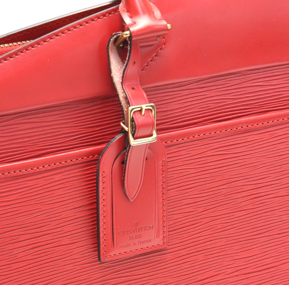 Louis Vuitton, Bags, Louis Vuitton Riviera Epi Leather Red Bag Damaged  Zipper None