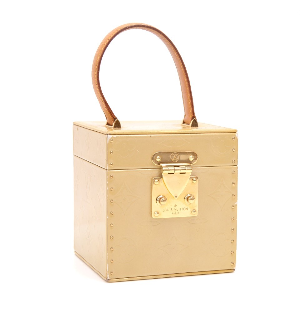 Louis+Vuitton+Bleeker+Box+Briefcase%2FDocument+Case+Gold+Leather+Monogram+Vernis  for sale online