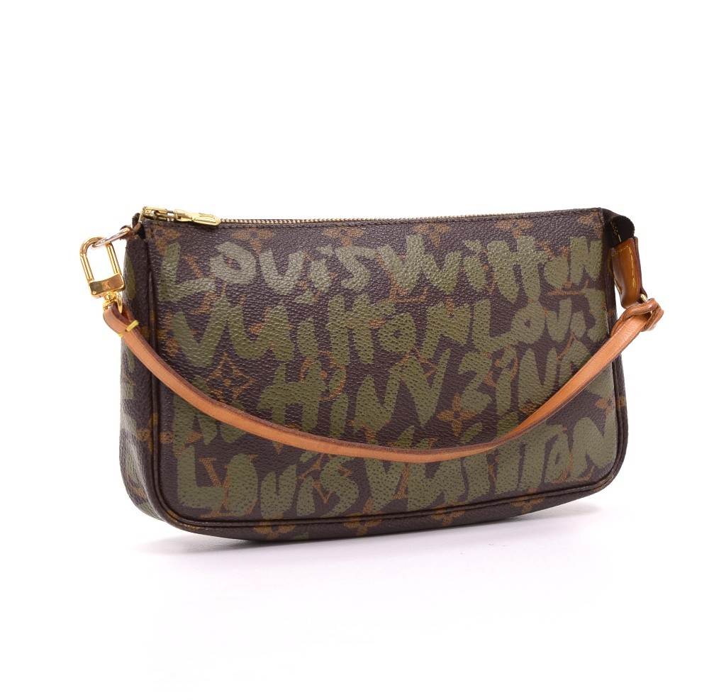 Louis Vuitton 2001 Pre-owned Monogram Graffiti Pochette Accessoires Handbag - Brown