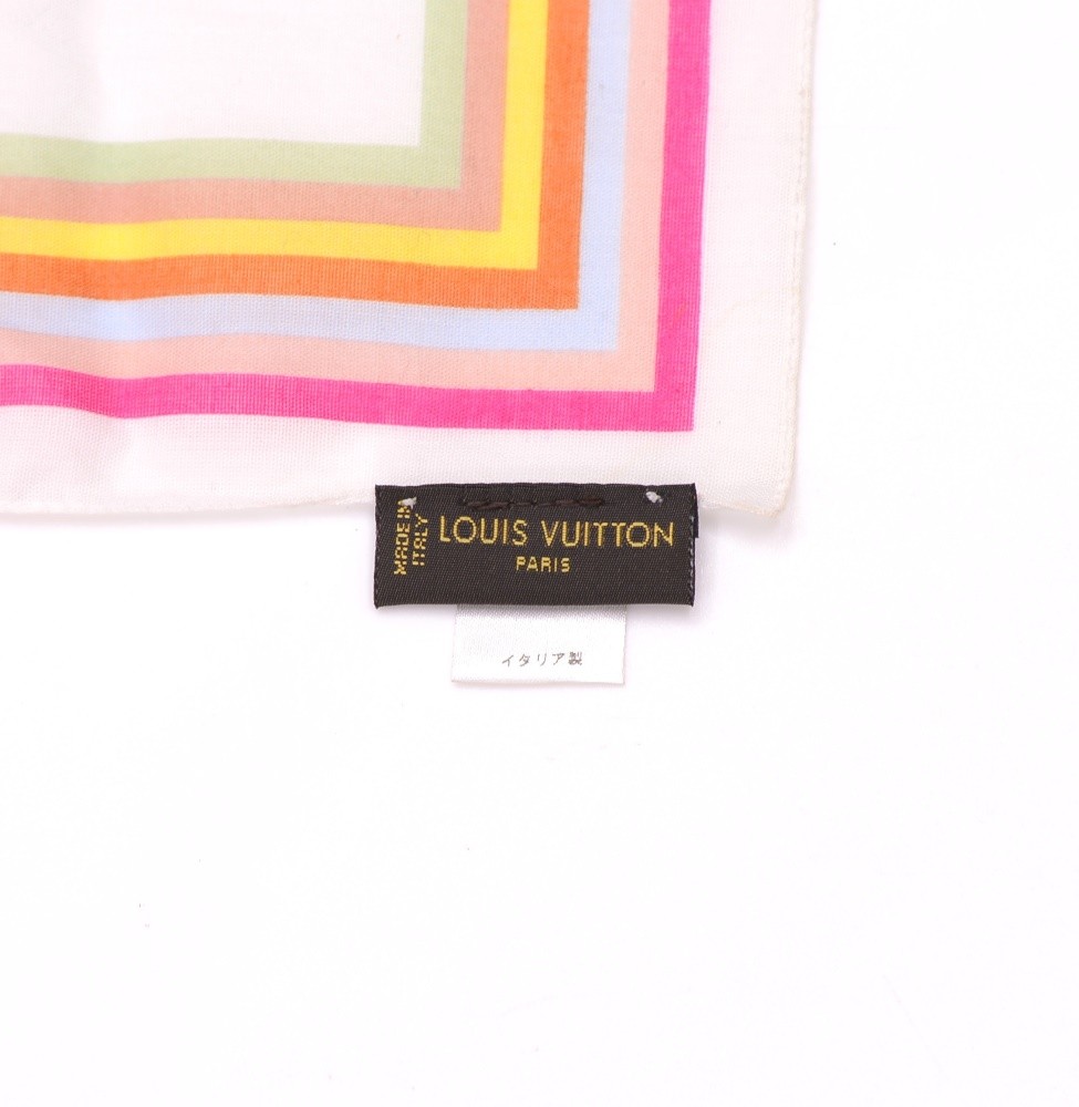 Louis Vuitton // White Multicolour Murakami Silk Scarf – VSP Consignment