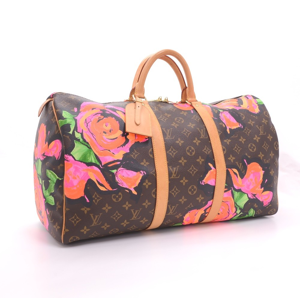 Louis Vuitton Stephen Sprouse x Monogram Roses Keepall 50 Limited Edit –  Mightychic