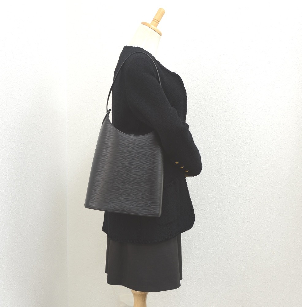 Louis Vuitton, Bags, Authentic Louis Vuitton Black Epi Sac Verseau Tote