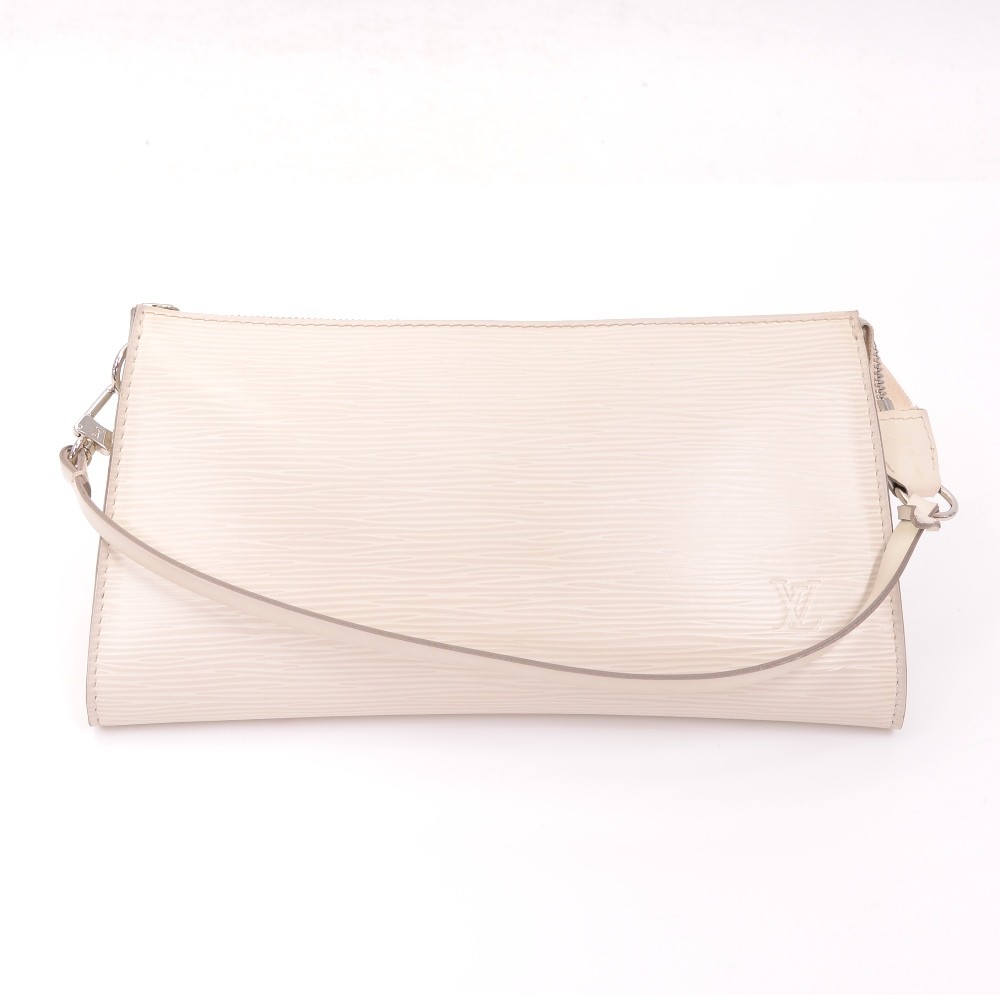 Pochette accessoire leather mini bag Louis Vuitton White in Leather -  33900299