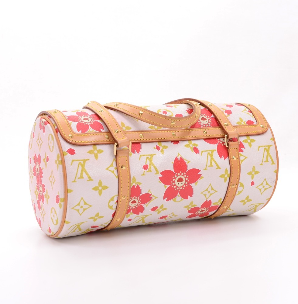 Louis Vuitton Papillon Handbag Limited Edition Cherry Blossom Monogram  Neutral 817681