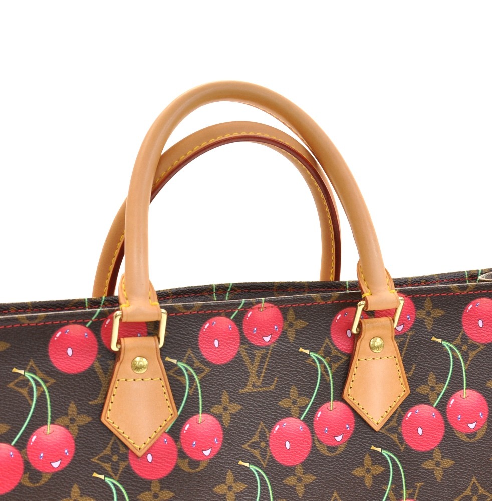 LOUIS VUITTON MONOGRAM Cherry SAC PLAT Handbag Tote Bag #45 Rise-on