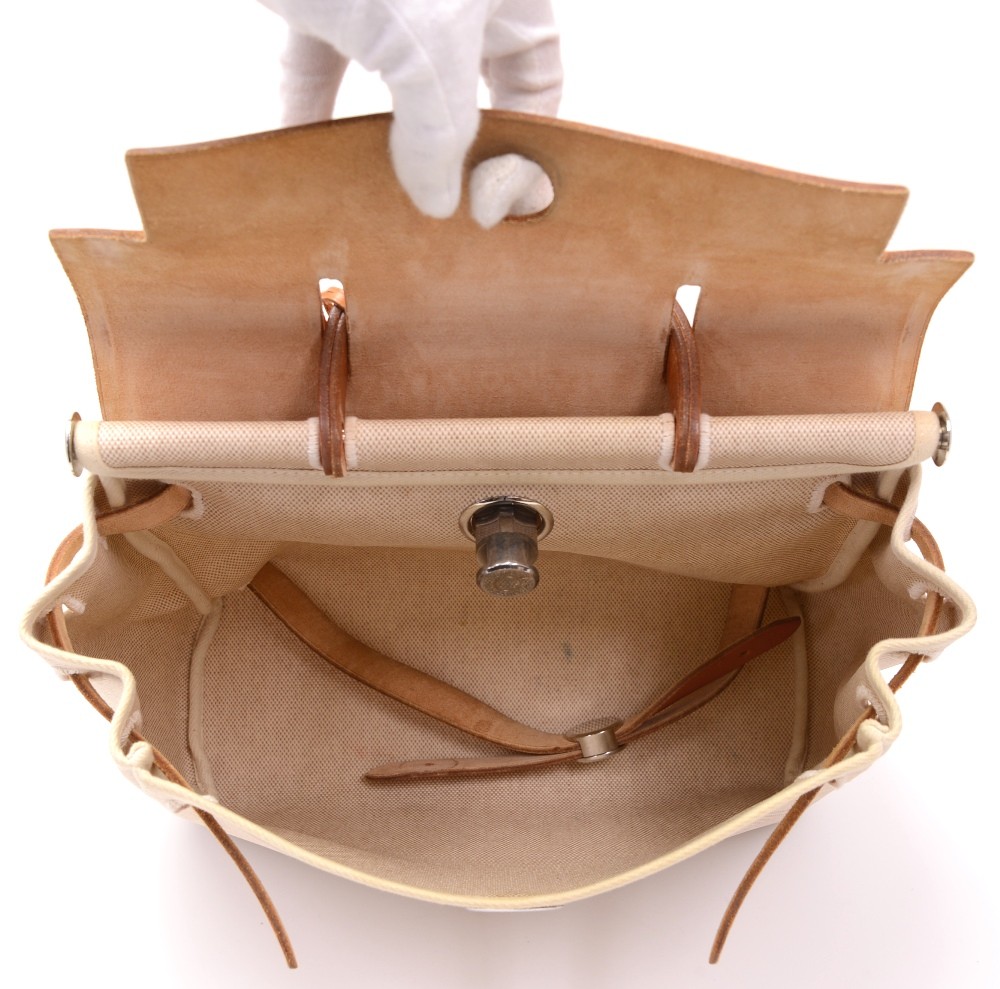 Hermès Beige x Brown Sac a Dos Herbag Backpack 2-in-1 60h429s