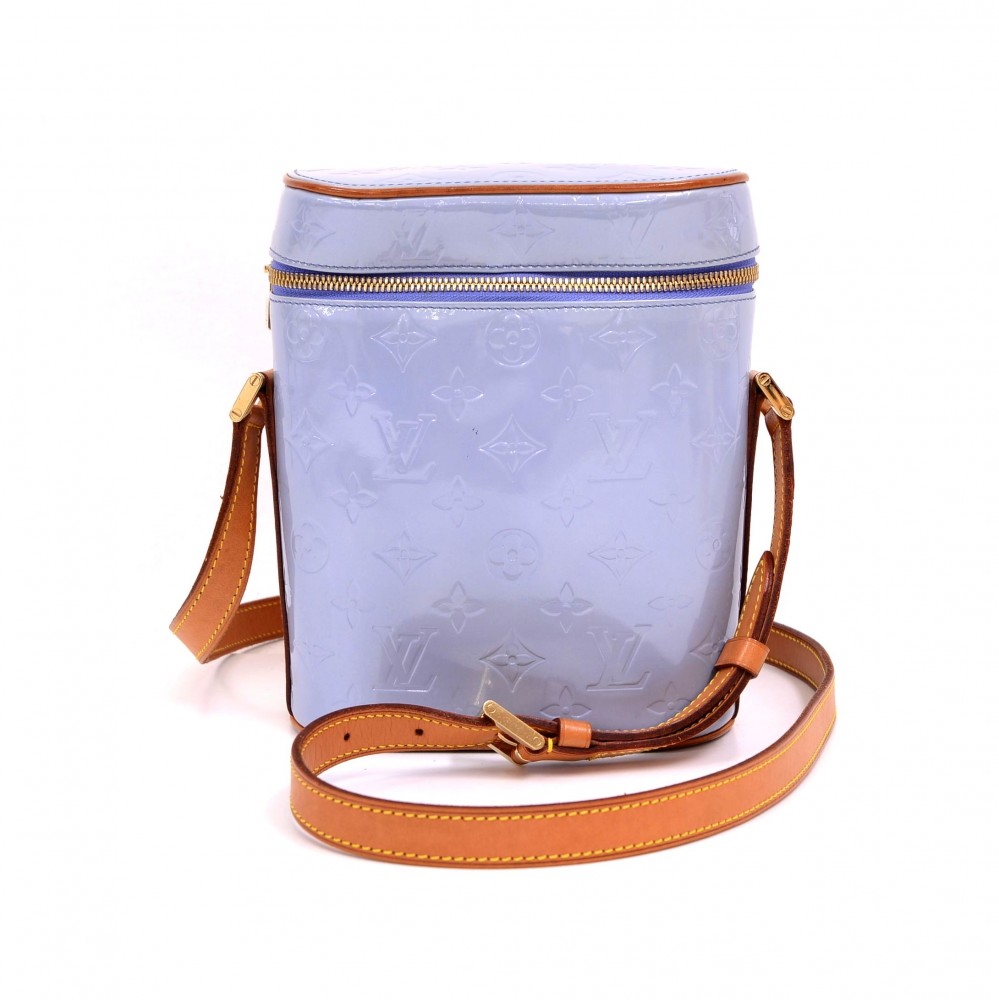 Saint sulpice leather handbag Louis Vuitton Blue in Leather - 27576639