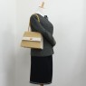 Chanel Vintage Chanel 10" Beige Quilted Leather Shoulder Bag + Pouch